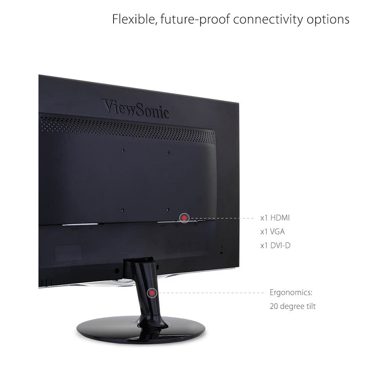 مانیتور استوک ۲۴ اینچ ViewSonic VX2452MH Full HD - Image 2