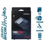 هارد اس اس دی اینترنال SAMSUNG 980 PRO 1TB PCIe NVMeظرفیت 1 ترابایت