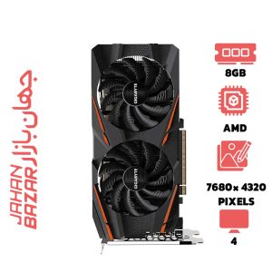 کارت گرافیک گیمینگ Gigabyte Radeon RX 580 گیگابایت ظرفیت 8 گیگابایت