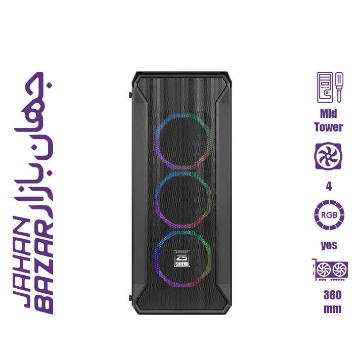 کیس کامپیوتر گیمینگ گرین مدل سورنا Green Z5 SURENA