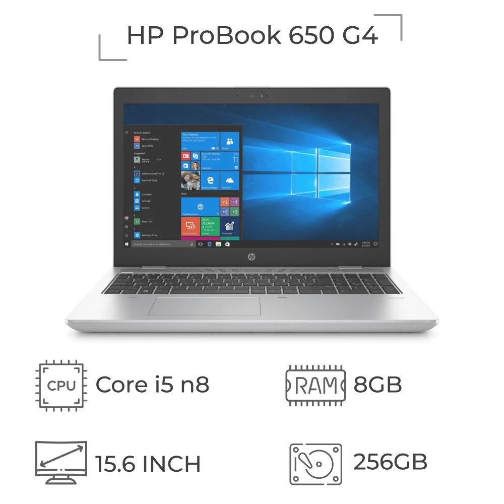 لپ تاپ استوک HP ProBook 650 G4 پردازنده i5 نسل 8