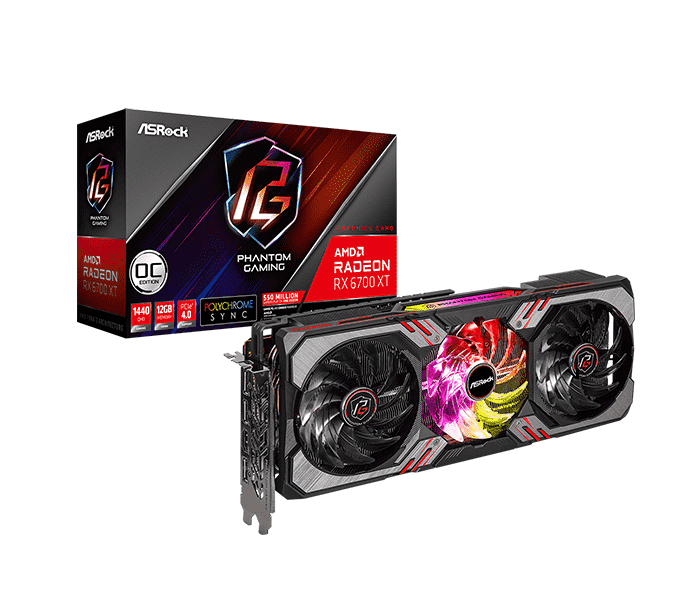 کارت گرافیک ازراک AMD Radeon RX 6700 XT Phantom OC