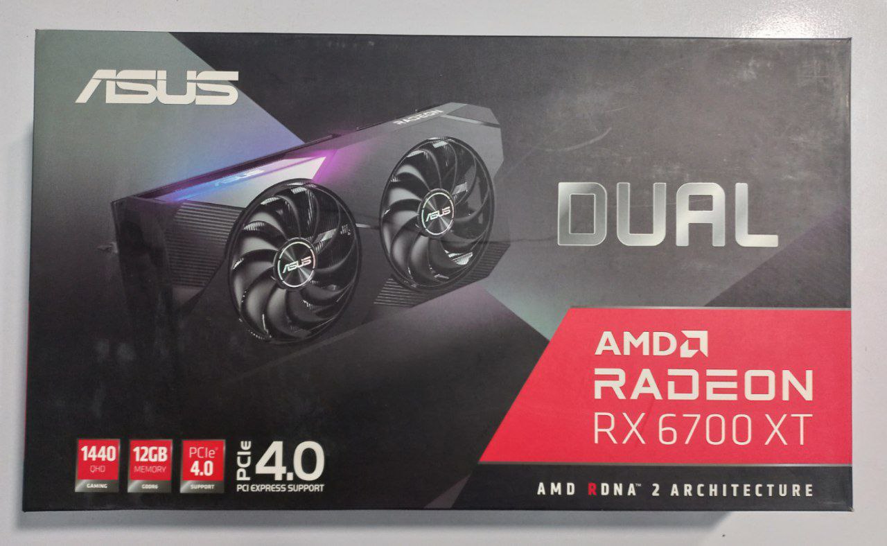 کارت گرافیک استوک ایسوس ASUS Dual Radeon RX 6700 XT 12GB با کارتن - Image 2