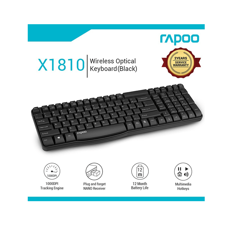 کیبورد و ماوس بی سیم رپو Rapoo X1810 - Image 3