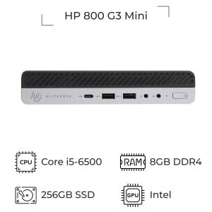 مینی کیس استوک HP EliteDesk 800 G3 Mini پردازنده i5 نسل 6
