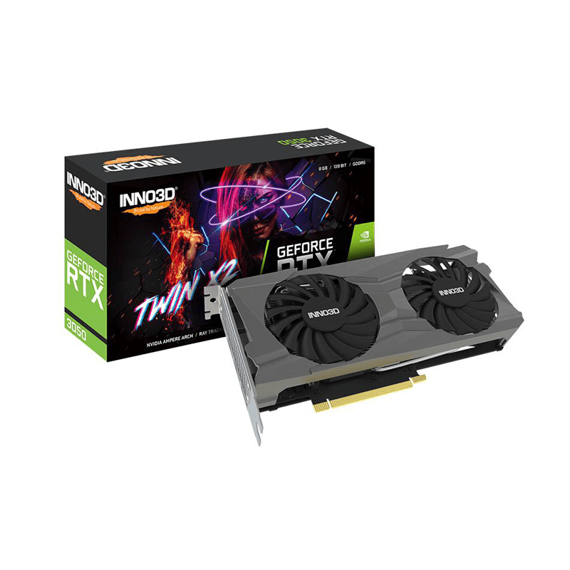 کارت گرافیک استوک اینو تری دی INNO3D RTX 3050 TWIN X2 ظرفیت 8 گیگابایت