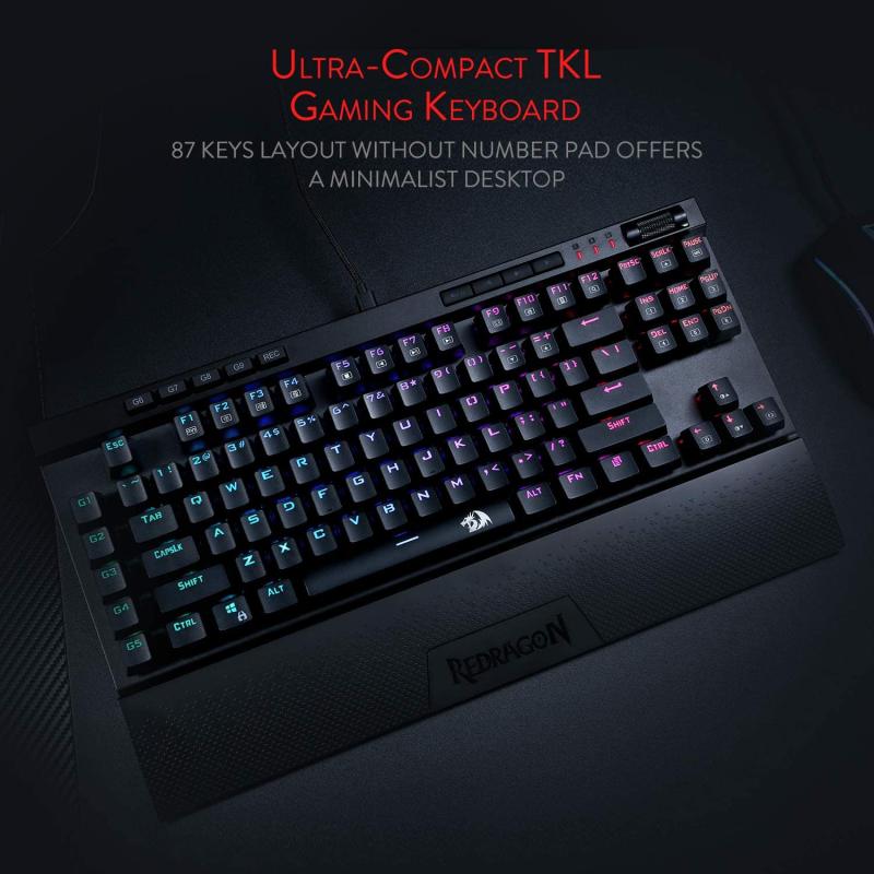کیبورد گیمینگ ردراگون Magic Wand K587 Blue Switch - Image 3