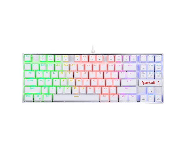 کیبورد گیمینگ ردراگون Redragon K552 Kumara White (سوئیچ آبی)