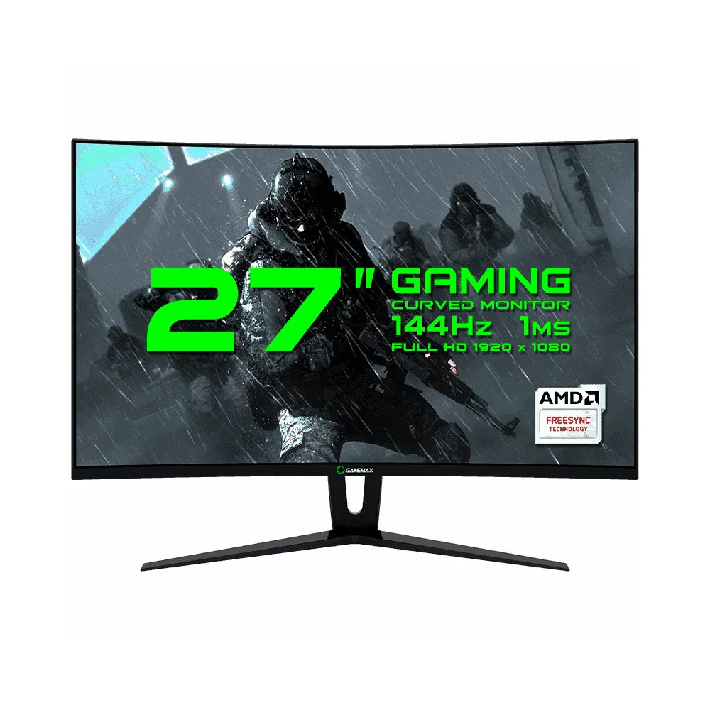 مانیتور گیمینگ 27 اینچ خمیده گیم مکس GameMax GMX27C144 Black