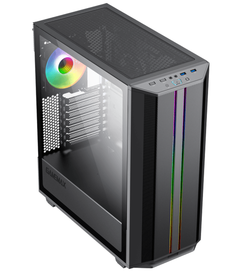 کیس گیمینگ گیم مکس GameMax Precision Black - Image 4