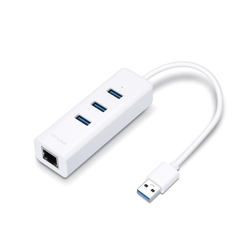 هاب USB 3.0 سه پورت و کارت شبکه تی پی لینک UE330