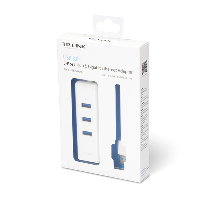 هاب USB 3.0 سه پورت و کارت شبکه تی پی لینک UE330 - Image 7