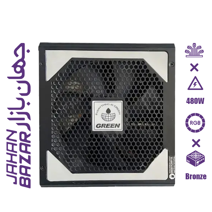 منبع تغذیه کامپیوتر گرین مدل GP480A-EUD
