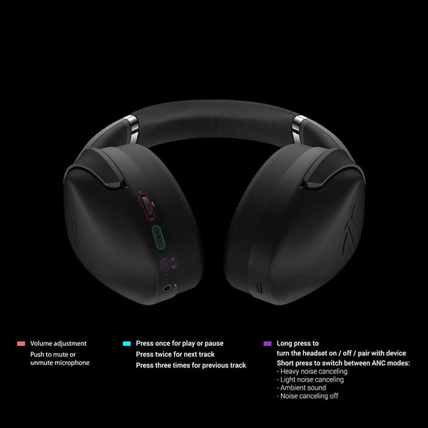 هدفون گیمینگ بی سیم ایسوس ROG STRIX GO BT - Image 17
