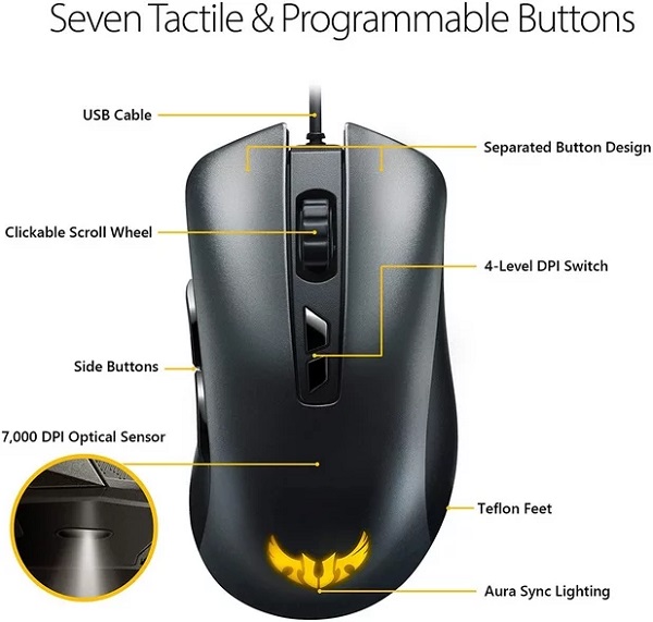 موس گیمینگ ایسوس Asus TUF GAMING M3 - Image 4