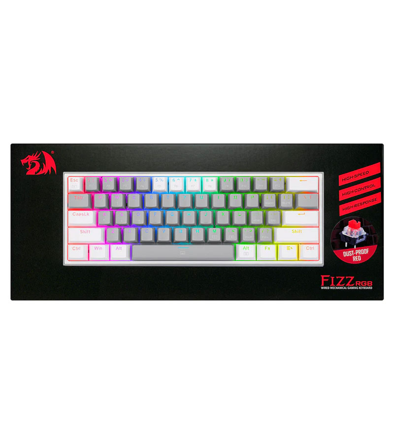 کیبورد مکانیکال گیمینگ ردراگون K617 FIZZ Grey-White - Image 5