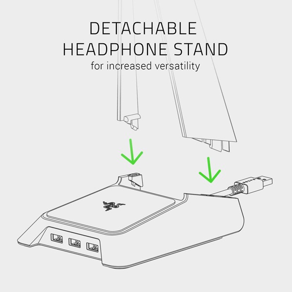 پایه هدست ریزر RAZER Base station chroma Mercury - Image 4