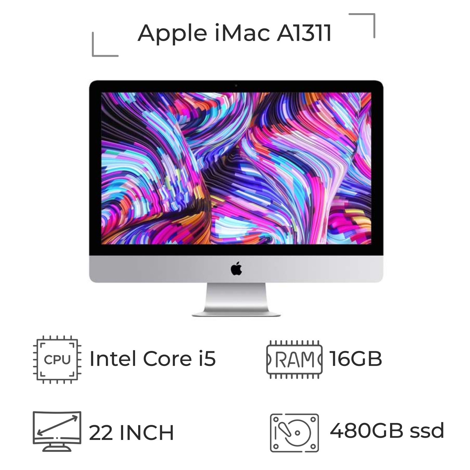 آی مک استوک A1311 i5 با Ram=16 Ssd=480