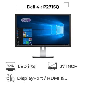 مانیتور استوک 27 اینچ Dell 4k P2715Q