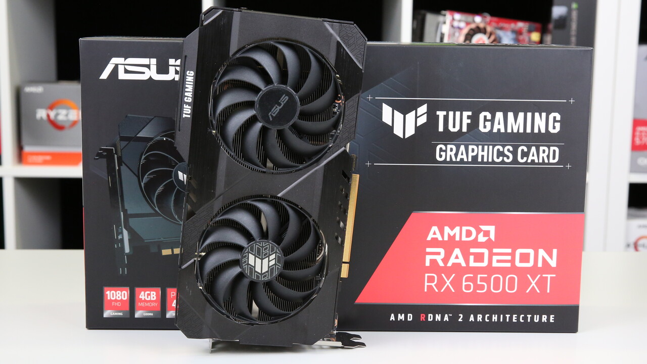 کارت گرافیک گیمینگ استوک Asus rx 6500 xt tuf 4GB با کارتن