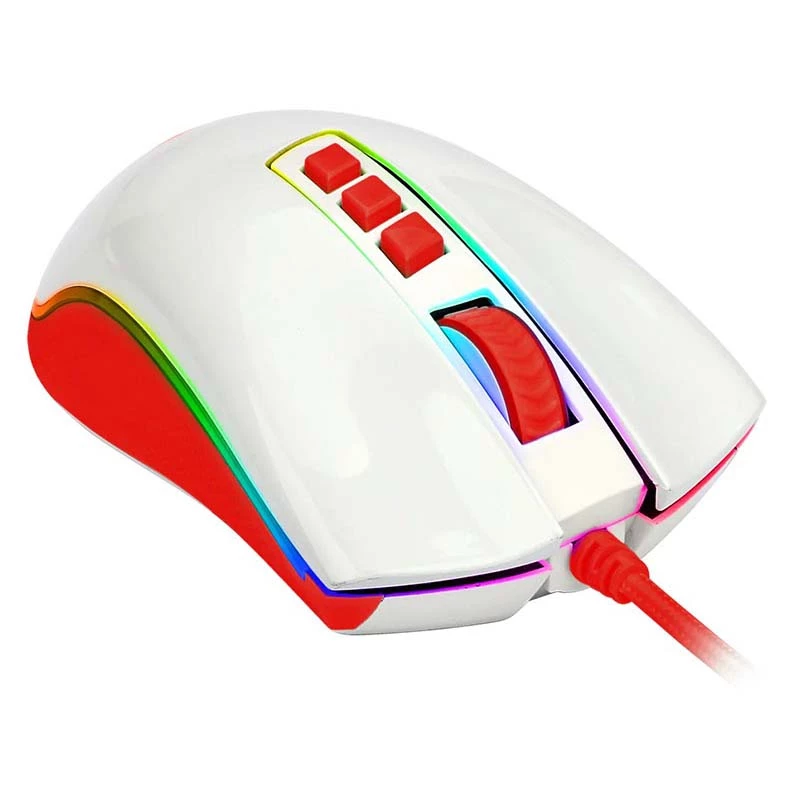 موس گیمینگ باسیم ردراگون مدل COBRA M711C Red White