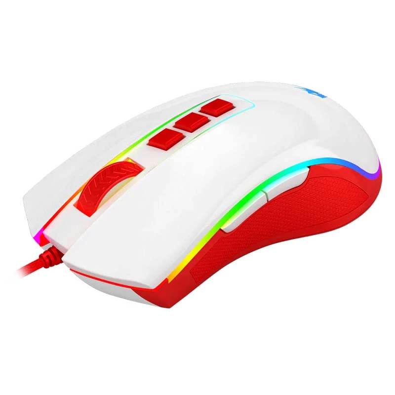 موس گیمینگ باسیم ردراگون مدل COBRA M711C Red White