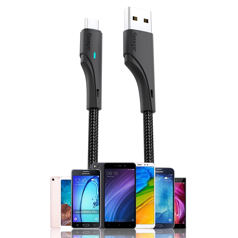 کابل تبدیل USB به MicroUSB ایساگر مدل LS01 طول 1 متر