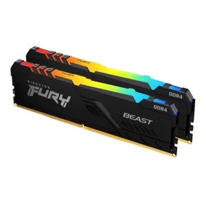 رم کامپیوتر کینگستون مدل Kingston Fury Beast DDR4 RGB 16GB (2x8GB) 3200MHz CL16 Dual