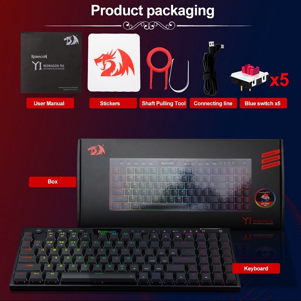 کیبورد گیمینگ ردراگون Redragon YI K625-KB