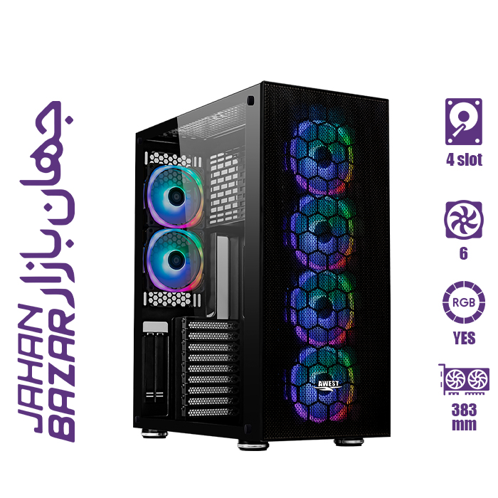 کیس کامپیوتر اوست مدل GT-AV402-FB