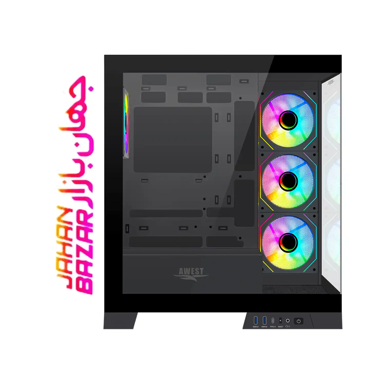 کیس گیمینگ اوست AWEST مدل GT-AQ16-MB - Image 5