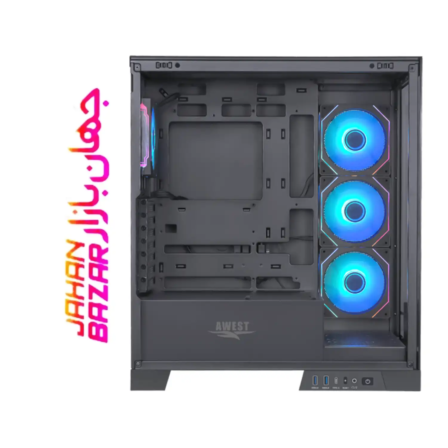کیس گیمینگ اوست AWEST مدل GT-AQ16-MB - Image 2
