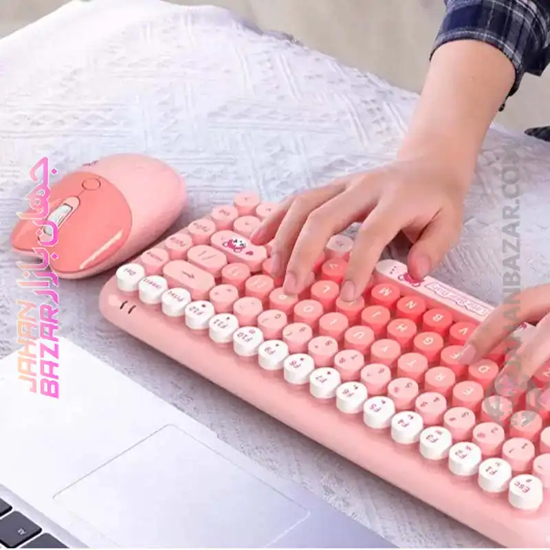 کیبورد و ماوس بی سیم مافی مدل candy fashion multicolor - Image 14
