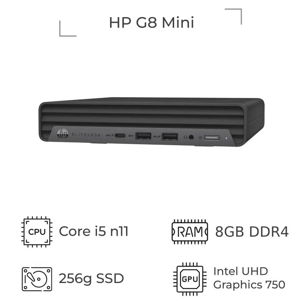 مینی کیس استوک HP 800 G8 Tiny پردازنده i5 نسل 11