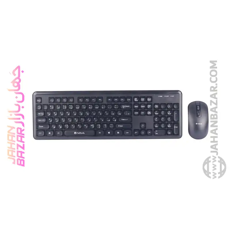 کیبورد و ماوس بی سیم نوا NOVA مدل NKM-1402WL