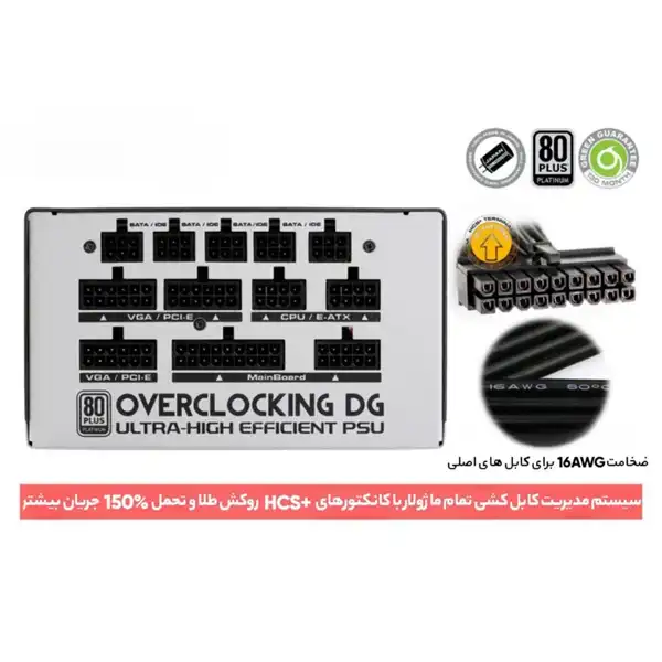 منبع تغذیه استوک کامپیوتر گرین مدل GP1350B-OCDG - Image 10