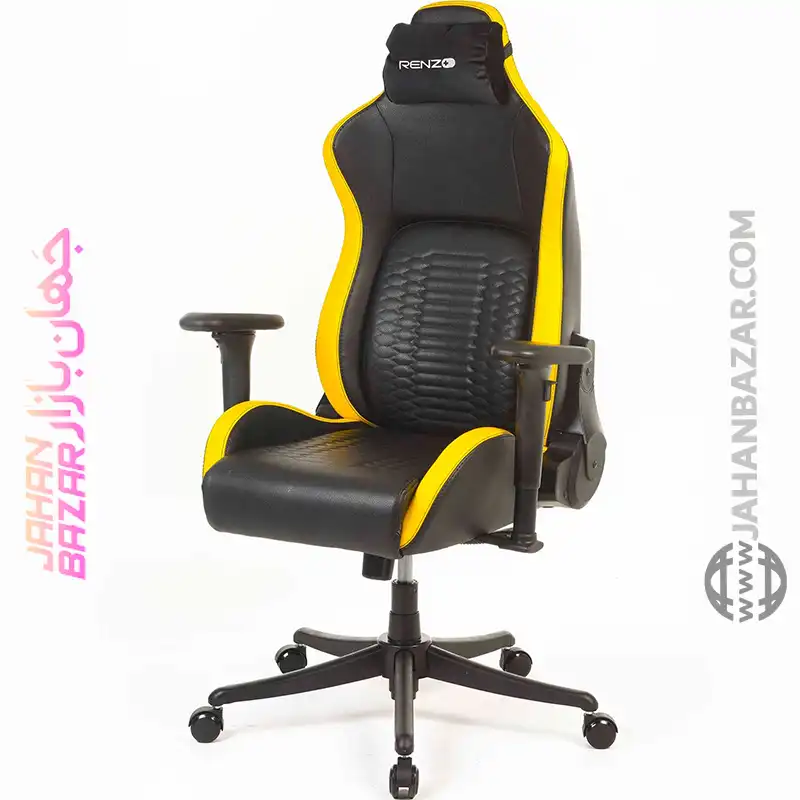 صندلی گیمینگ Renzo رنزو رویال مدل Royal Cyber Yellow - Image 2