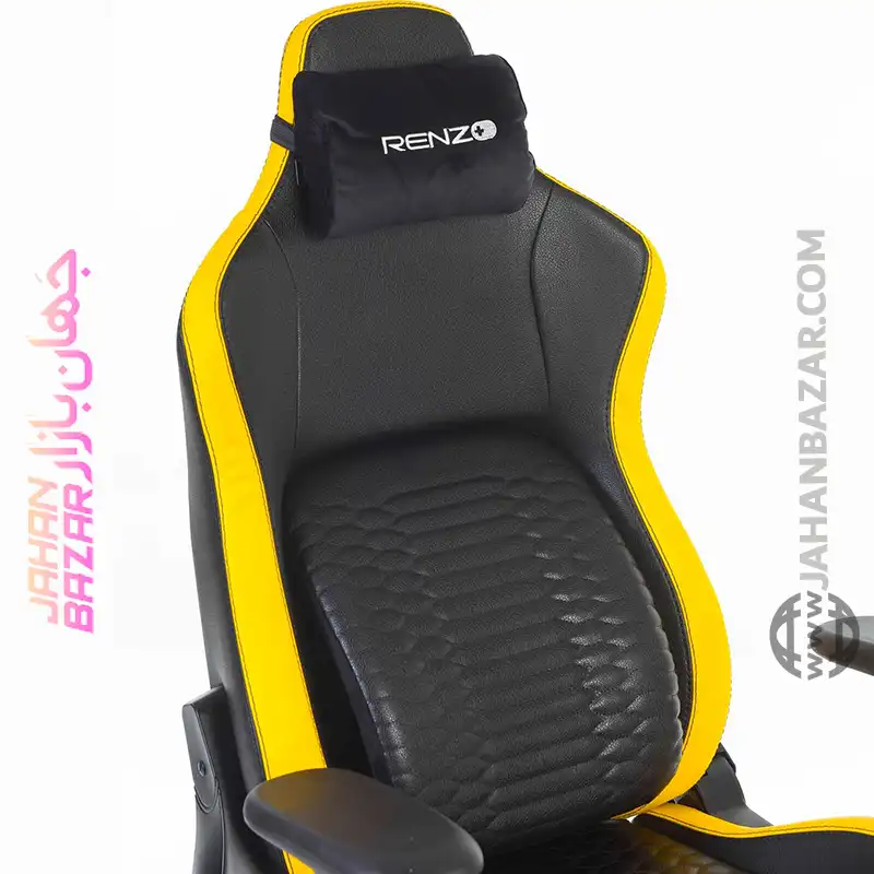 صندلی گیمینگ Renzo رنزو رویال مدل Royal Cyber Yellow - Image 5
