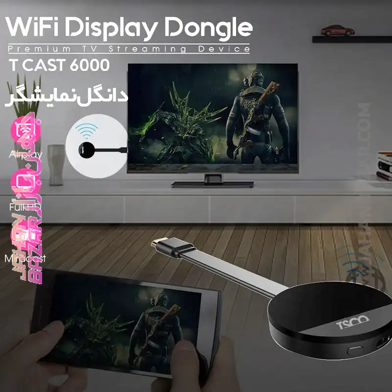 دانگل نمایشگر وایرلس HDMI تسکو TSCO مدل T-Cast 6000 - Image 12