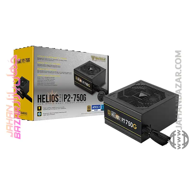 منبع تغذیه 750 وات گیم دیاس GAMDIAS مدل HELIOS P2-750G - Image 5