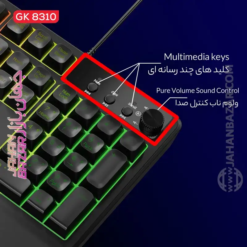 کیبورد گیمینگ شبه مکانیکال تسکو مدل GK 8310 Ares - Image 5