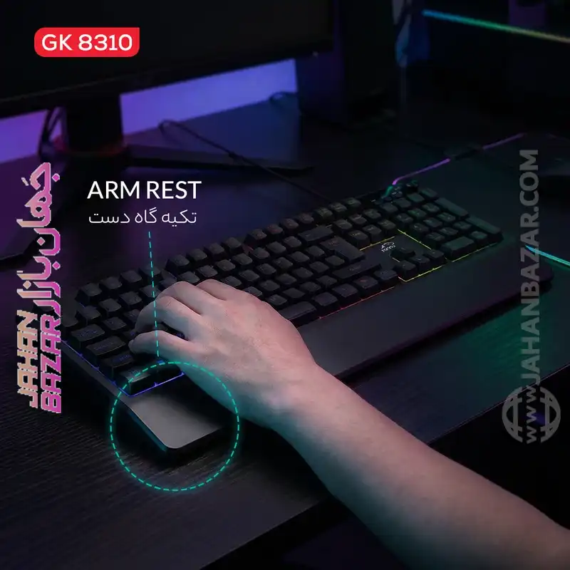 کیبورد گیمینگ شبه مکانیکال تسکو مدل GK 8310 Ares - Image 14